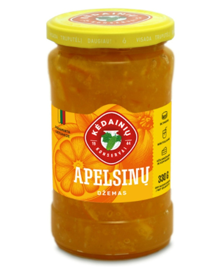 Apelsinų džemas KĖDAINIŲ, 330 g