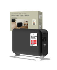 Mill Instant Max Led Portable Heater | CO2200LEDMAXBLACK | Convection Heater | 2200 W | Number of power levels 3 | Suitable for 