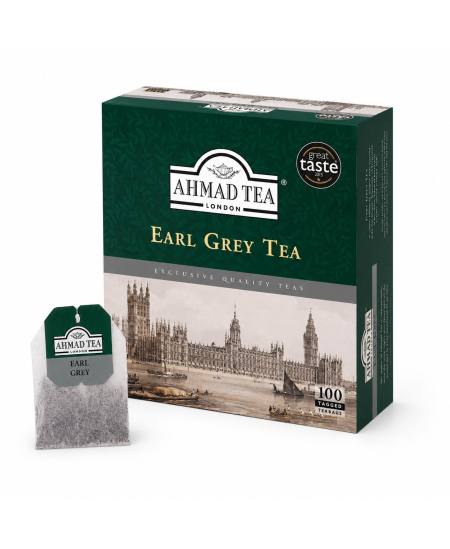 Arbata AHMAD EARL GREY, maišeliuose, 100vnt x 2g