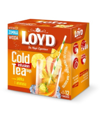 Arbata LOYD Cold Infusion, obuolių ir ananasų skonio, 12 x 2,5 g