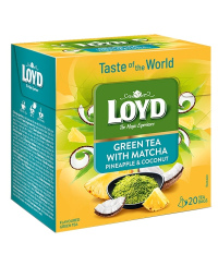 Arbata LOYD Green Matcha&Pineapple, Coconut 20 x 1,5g