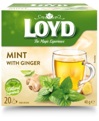 Arbata LOYD, mėtos ir imbiero skonio, 20x2 g