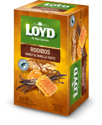 Aromatizuota raudonoji arbata LOYD, medaus ir vanilės skonio, 20 x 2g