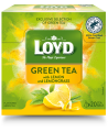 Aromatizuota žalioji arbata LOYD, su citrinų žievelėmis ir citrinžole, 20 x 1.5g