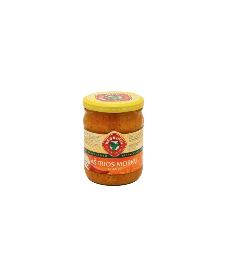 Aštrios morkų salotos KĖDAINIŲ, 0,5/480 g