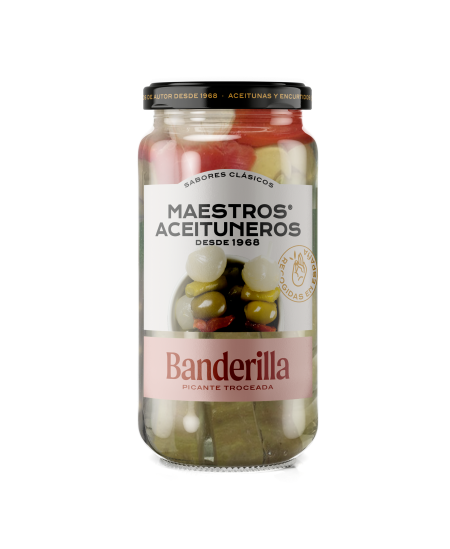 Aštrus daržovių mišinys ant iešmelių MAESTROS ACEITUNEROS, 345/150 g
