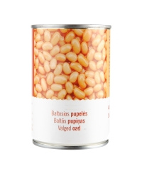 Baltosios pupelės, konservuotos, 400 g/240 g