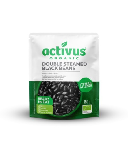 Ekologiškos juodosios pupelės be skysčio ACTIVUS, plast. maišelyje, 150g LT-EKO-001