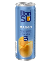 Gazuotas mangų sulčių gėrimas BONSU (99%), 0.33 l D