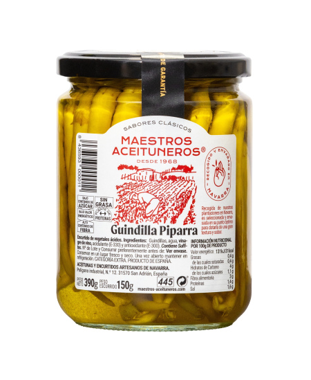 Guindilla čili piparai MAESTROS ACEITUNEROS, 390/150 g