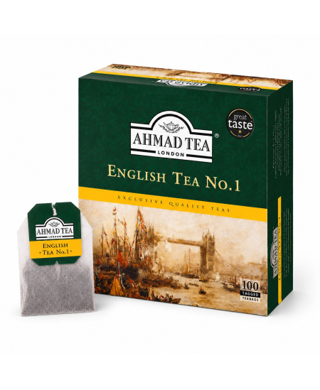 Juodoji arbata AHMAD ENGLISH TEA No1, maišeliuose, 100 vnt. x 2 g