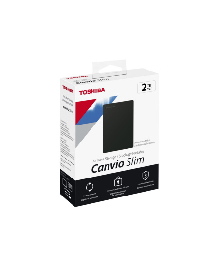 Toshiba Canvio Slim HDTD320EK3EA 2000 GB, 2.5 ",  USB 3.2 Gen1, Black