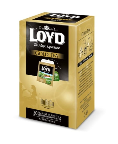 Juodoji arbata LOYD HORECA Gold Tea, 20 x 2g