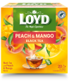 Juodoji arbata LOYD, persikų ir mangų aromato, 20x2g