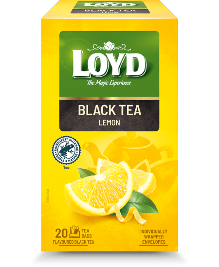 Juodoji arbata LOYD, su citrinų aromatu, 20x1.7g