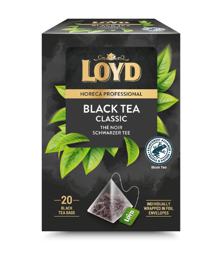 Juodosios arbatos gėrimas LOYD HORECA black, piramidės, 20 x 2g