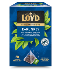 Juodosios arbatos gėrimas LOYD HORECA earl grey su bergamote, piramidės 20 x 2g