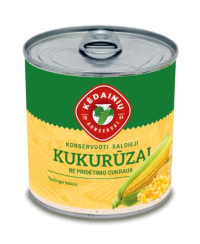 Konservuoti kukurūzai KĖDAINIŲ saldieji, 0,42/340g