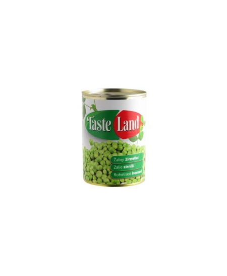 Konservuoti žirneliai TASTE LAND, 400 g / 240 g