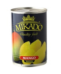 Konservuotos mangų skiltelės MIKADO, 420 g / 230 g