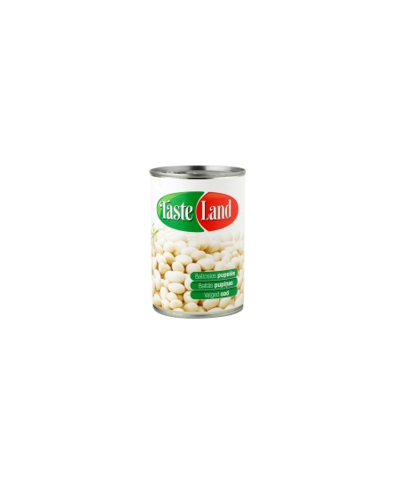 Konservuotos pupelės TASTE LAND, baltos, 400 g/240 g
