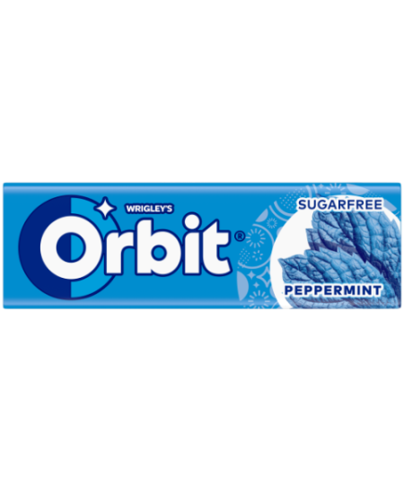 Kramtomoji guma ORBIT peppermint, 14 g