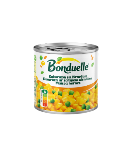 Kukurūzai su žirneliais BONDUELLE, 340/285 g