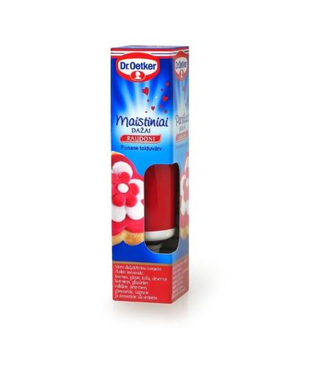 Maistiniai geliniai dažai DR.OETKER, raudoni, 10 g