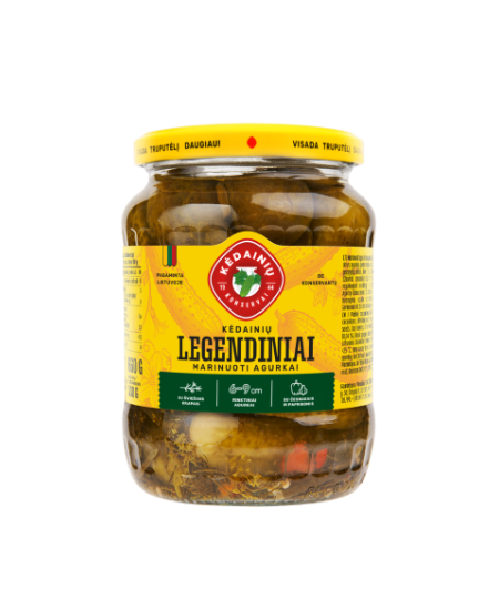 Marinuoti agurkai KĖDAINIŲ Legendiniai, 660 g / 330 g