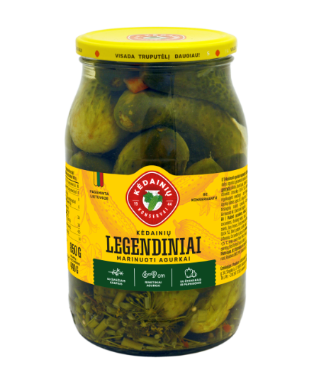 Marinuoti agurkai KĖDAINIŲ Legendiniai, 850 g / 440g