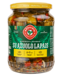 Marinuoti agurkai KĖDAINIŲ, su ąžuolo lapais, 660 g / 330 g