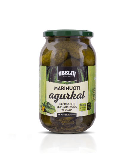 Marinuoti agurkai OBELIŲ, 860g