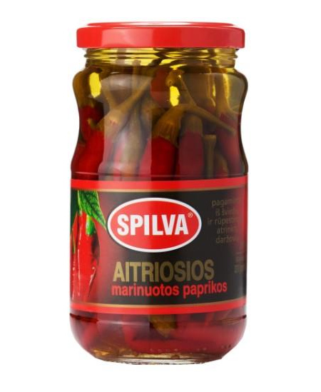 Marinuoti aitrieji pipirai SPILVA, 330 g / 150 g