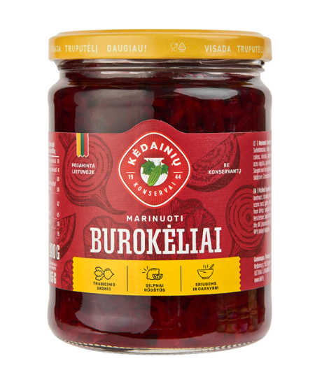 Marinuoti burokėliai KĖDAINIŲ, 480g/250g