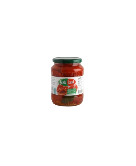 Marinuoti paprikų ketvirčiai TASTE LAND, 680g / 280 g