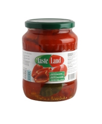 Marinuoti paprikų ketvirčiai TASTE LAND, 680g / 280 g