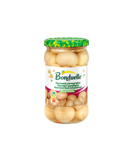 Marinuoti pievagrybiai  Traditional BONDUELLE, 280 g / 165 g