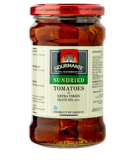 Saulėje džiovinti pomidorai GOURMANTE, alyvuogių aliejuje, 295g