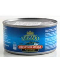 Tunų gabalai savo sultyse MIKADO, 185 / 130 g