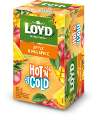 Vaisinis arbatos gėrimas LOYD HOT&COLD obuolių ir ananasų skonio, 15x2 g