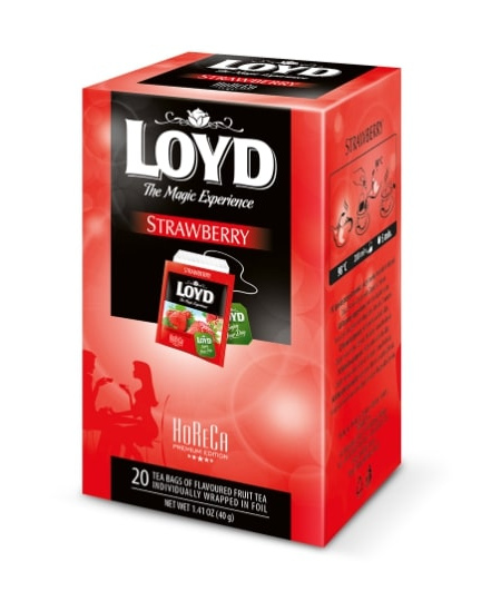 Vaisinė arbata LOYD HORECA line, braškių skonio, 20 x 2g