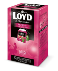 Vaisinė arbata LOYD HORECA line, su erškėtuogėmis ir avietėmis, 20 x 2g