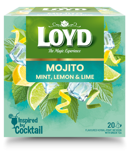 Vaisinė arbata LOYD, mojito skonio, 20 x 1.7g