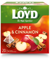 Vaisinė arbata LOYD, obuolių ir cinamono skonio, 20 x 2,5g