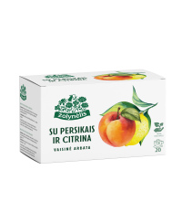 Vaisinė arbata ŽOLYNĖLIS su persikais ir citrina, 50 g (2,5 g x 20 vnt.)