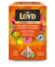 Vaisinės arbatos gėrimas LOYD Rooibos su manuka medumi avietėmis ir spanguolėmis, piramidė,20 x 1,7g