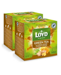 Žalioji arbata LOYD Green Lemon, Honey, Ginger 20x2g