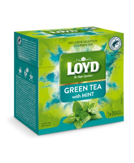 Žalioji arbata LOYD Green Mint, 20 x 1.5g