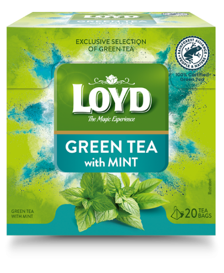 Žalioji arbata LOYD Green Mint, 20 x 1.5g