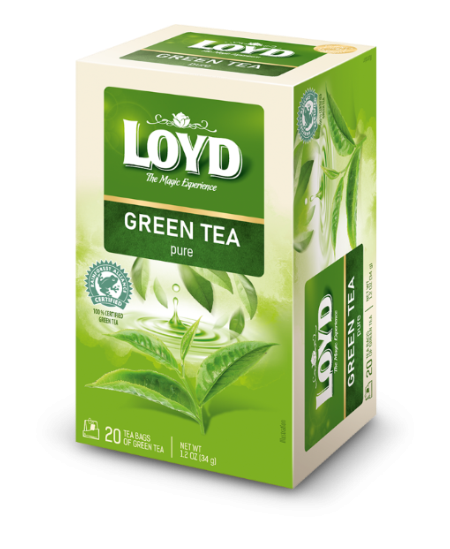 Žalioji arbata LOYD Green Pure, 20 x 1.7g